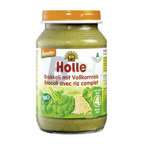 Holle bio bébiétel brokkoli-teljes rizs (190 g) ML033256-8-10