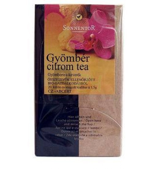 Sonnentor bio gyömbér-citom tea filteres (20 filter) ML035922-37-1