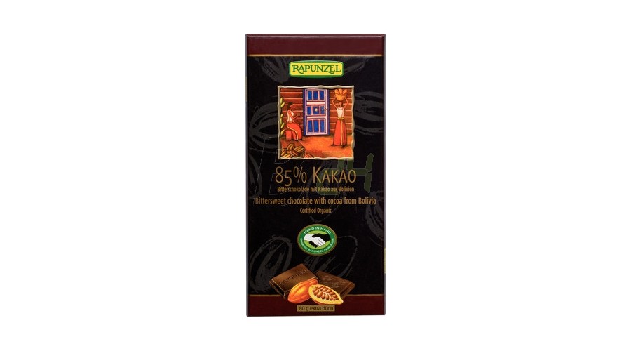 Rapunzel bio keserűcsoki 85% 80 g (80 g) ML043897-28-4