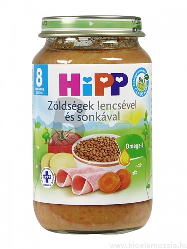 Hipp 6414 zöldség lencse-sonka (220 g) ML062995-10-2