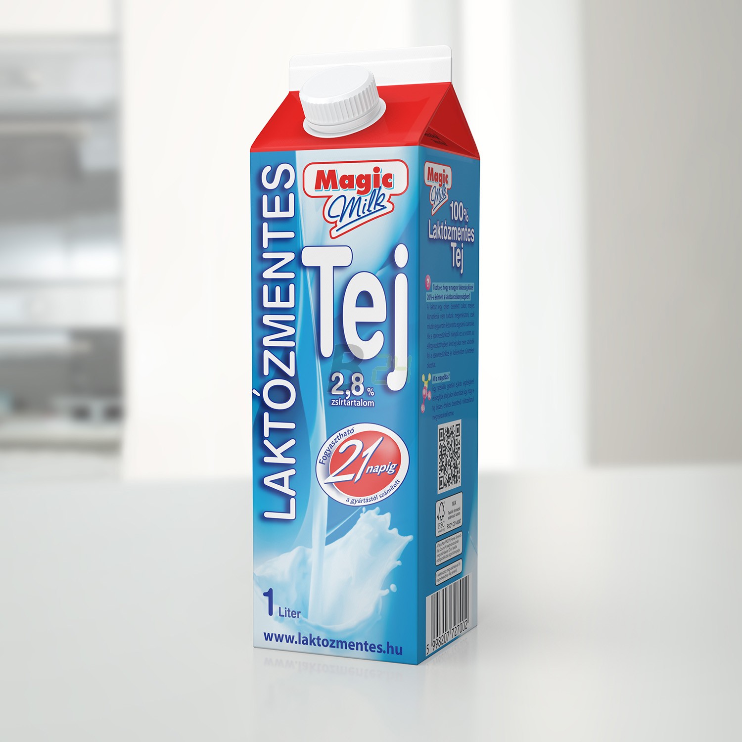 Magic milk laktózment.tej friss 2,8 % (1000 ml) ML065051-40-3