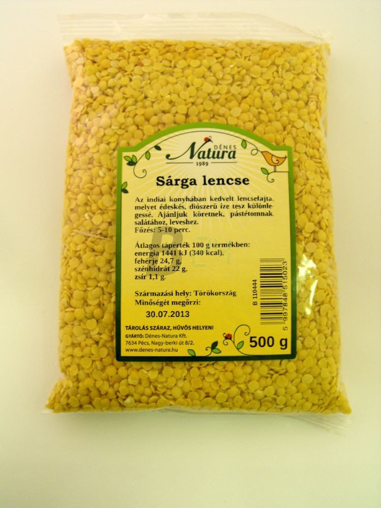 Natura sárga lencse 500 g (500 g) ML065075-35-9