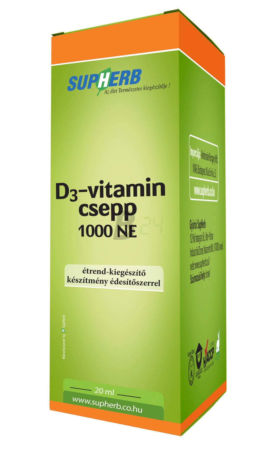 Supherb d3-vitamin csepp 400 ne (20 ml) ML065835-33-10