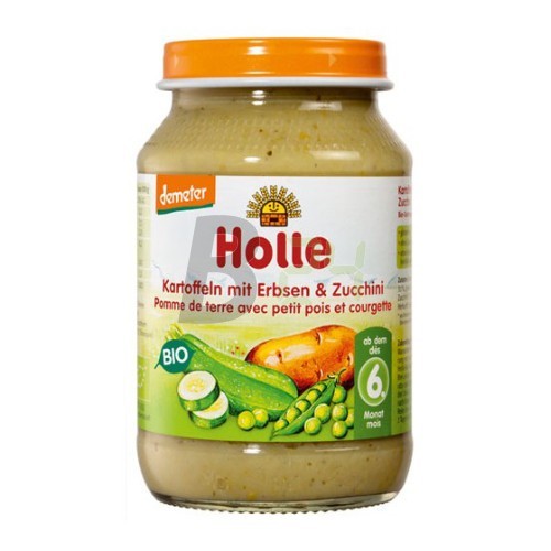 Holle bio bébiétel burg. borsó cukkini (190 g) ML068117-8-10