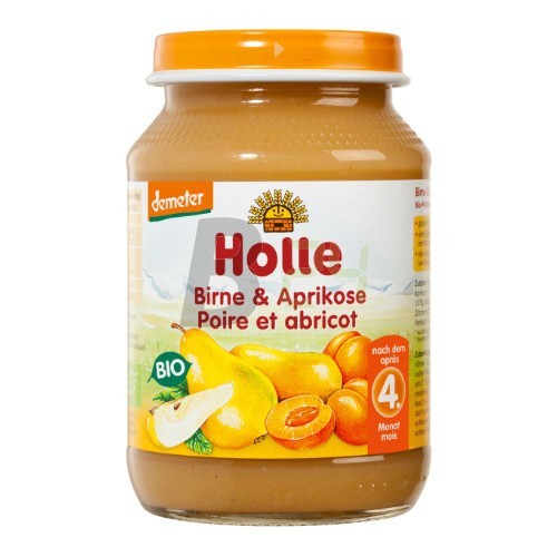 Holle bio bébiétel körte sárgabarackkal (190 g) ML068120-8-10