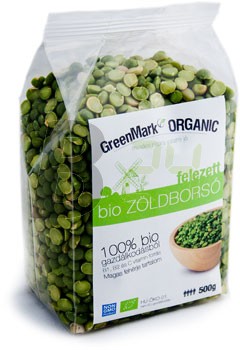 Greenmark bio zöldborsó felezett (500 g) ML068672-35-8