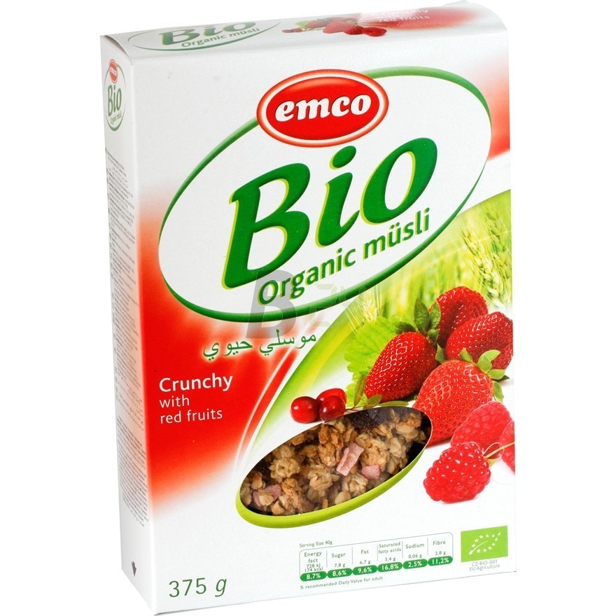 Emco bio müzli piros gyümölcsökkel (375 g) ML075331-30-2