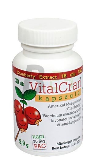 Vitalcran kapszula tözegáfonya (30 db) ML077869-33-7